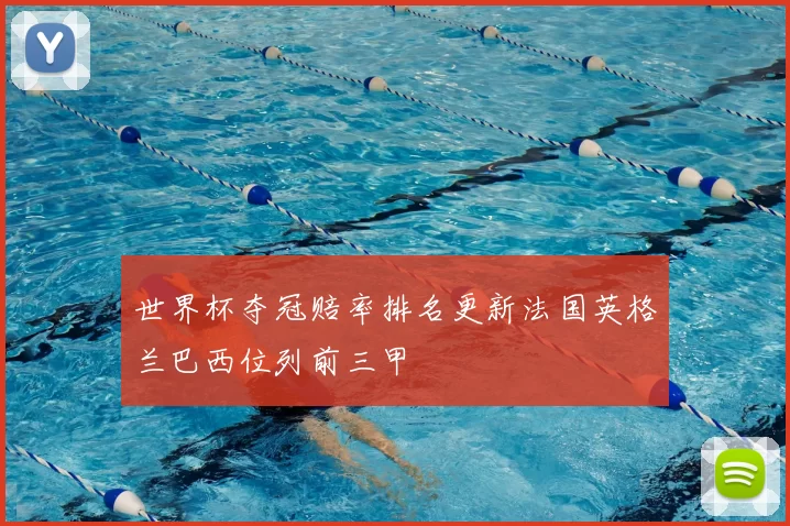 世界杯夺冠赔率排名更新法国英格兰巴西位列前三甲